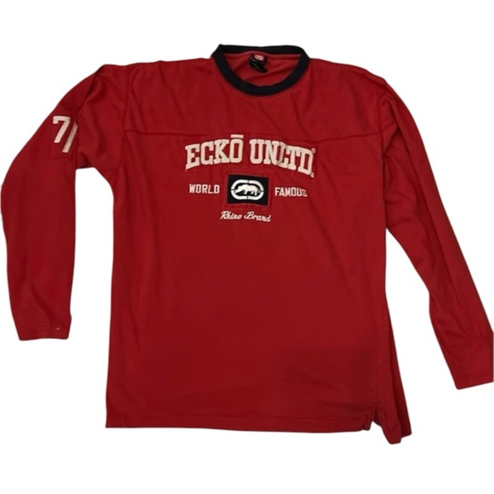 echo Unltd world famous men’s red shirt, size M